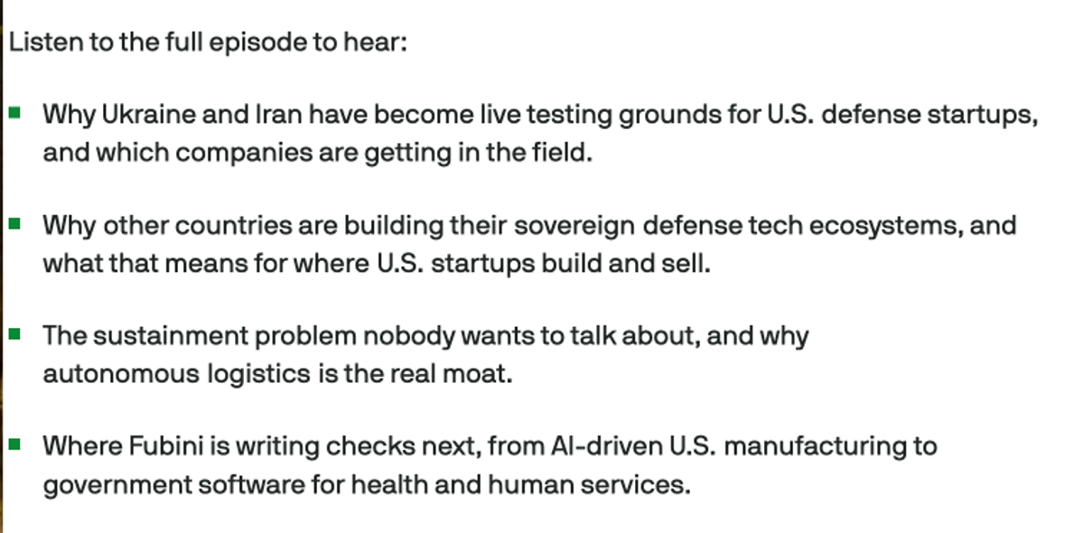 What Top VC Seeks in Modern Defense Technology