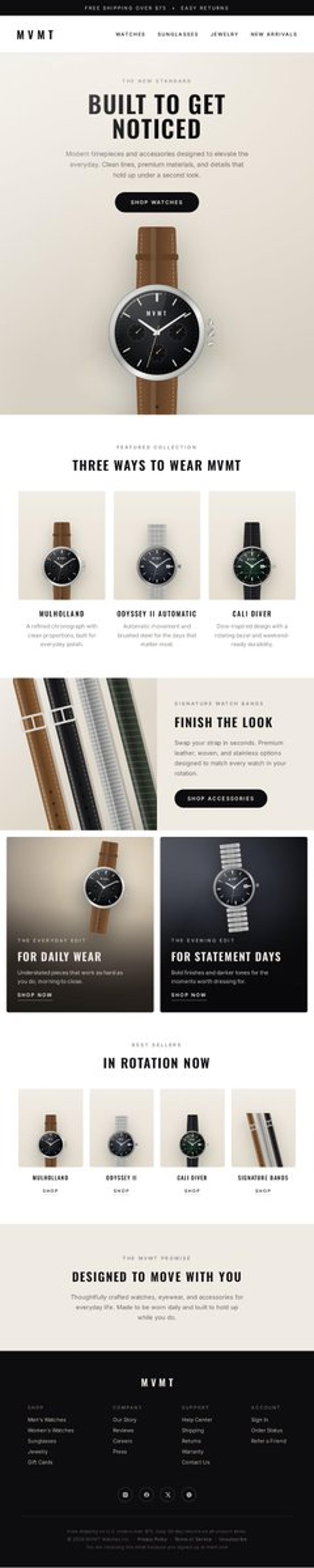 AI Creates Flawless MVMT Email Mockup From One Prompt