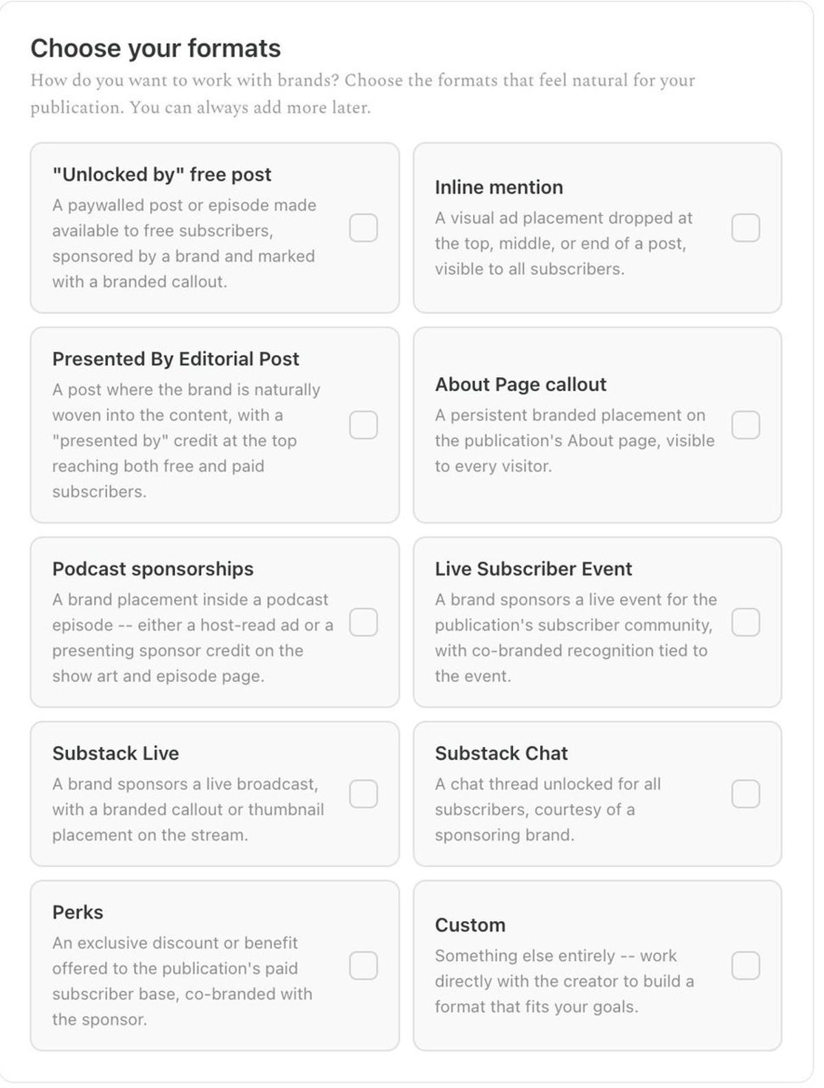 Substack's Sponsorship Kits Lack Scale and Standardization