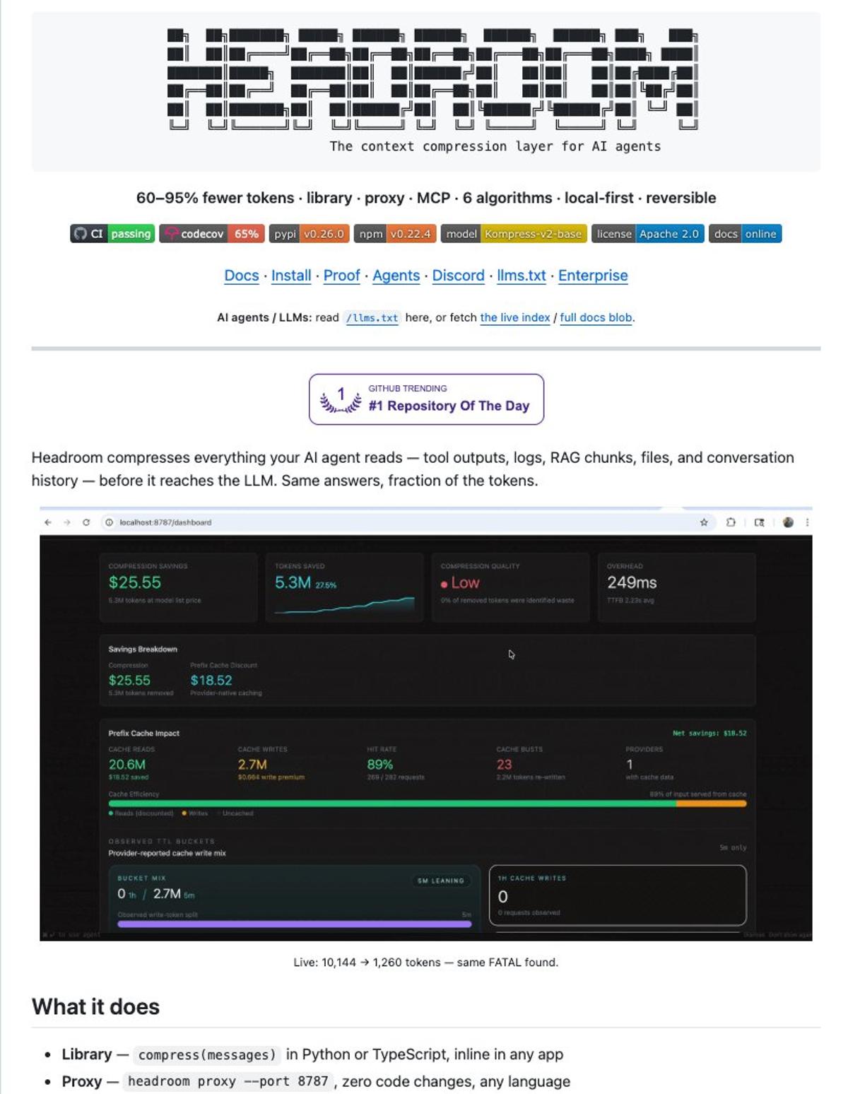 Cut LLM Costs 95% with Zero‑Code Token Compression