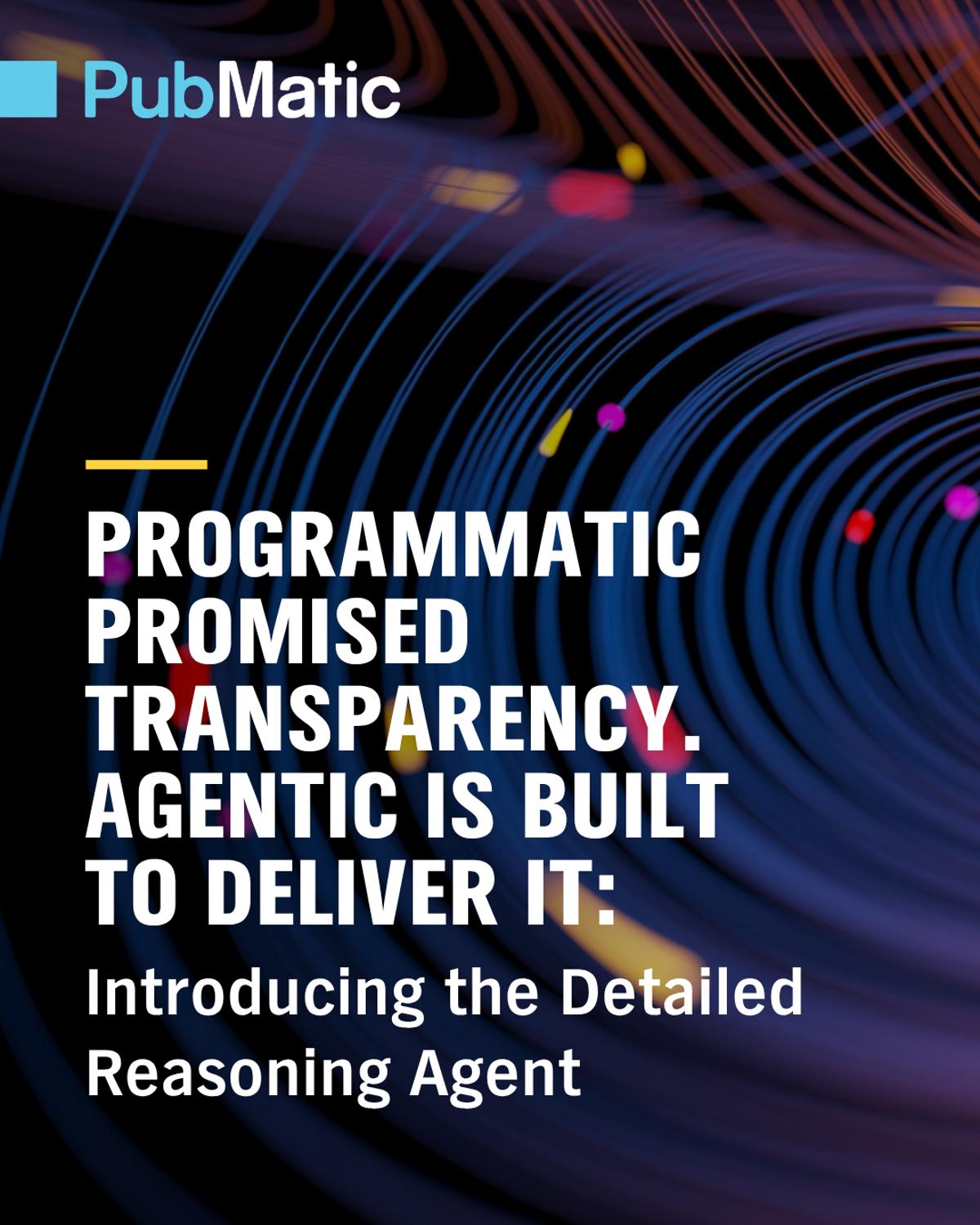 Programmatic Promised Transparency. Agentic Is Built to Deliver It: Introducing the Detailed Reasoning Agent