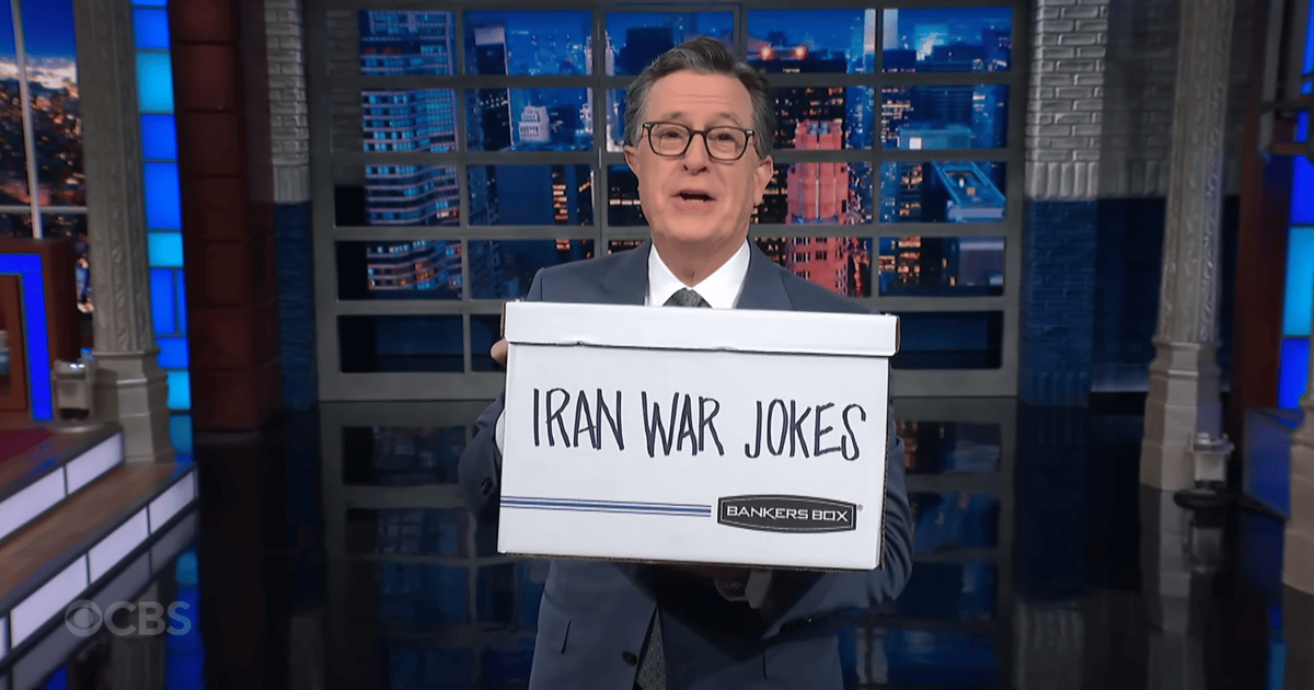 Stephen Colbert Bequeaths His Iran War Jokes to Jimmy Kimmel