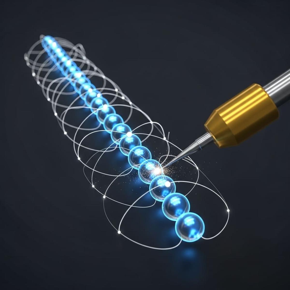 Single Electrons Resolve Qubit Excitations in Coupled Trapped-Ion Quantum Computer