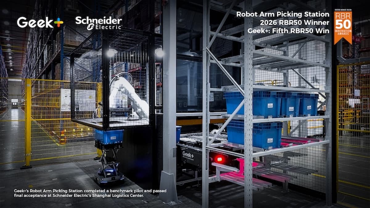 Geekplus Takes Fifth RBR50 Innovation Award With AI-Powered Picking Station