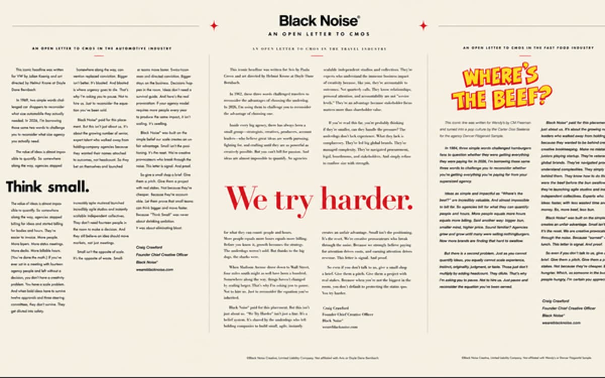 Think Small. (Agencies, that Is).