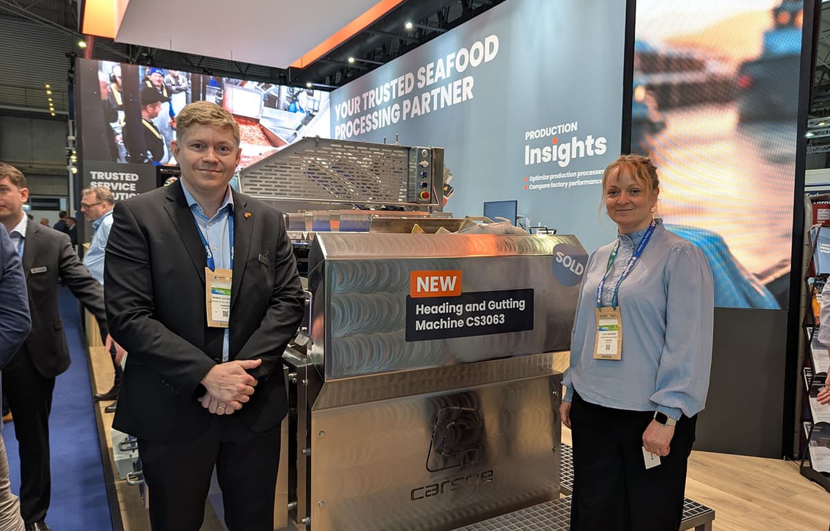 Carsoe Unveils New Heading and Gutting Machine at Seafood Processing Global, Announces New Partnership with Industrikulde