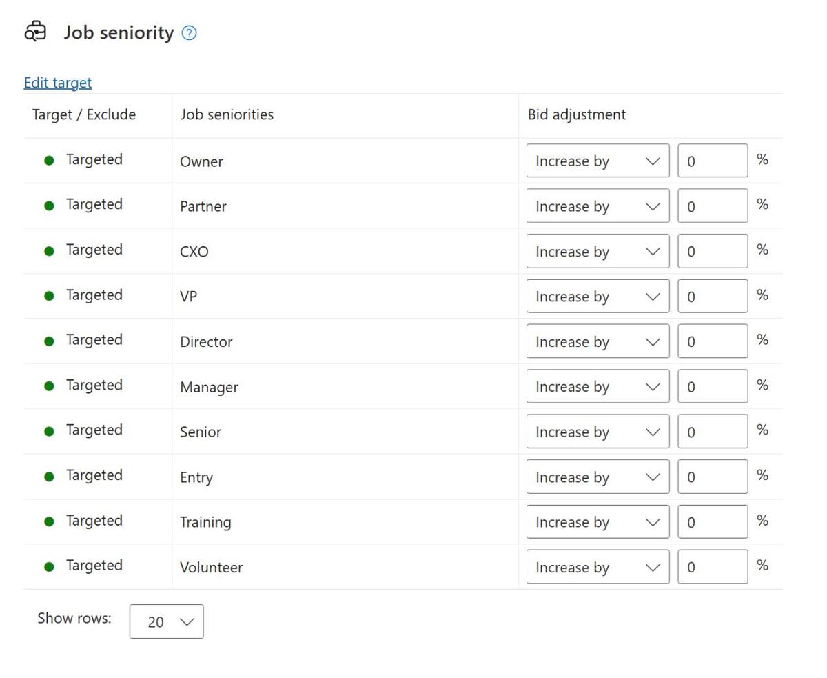 Microsoft Ads Expands LinkedIn Targeting with Job Seniority Filters