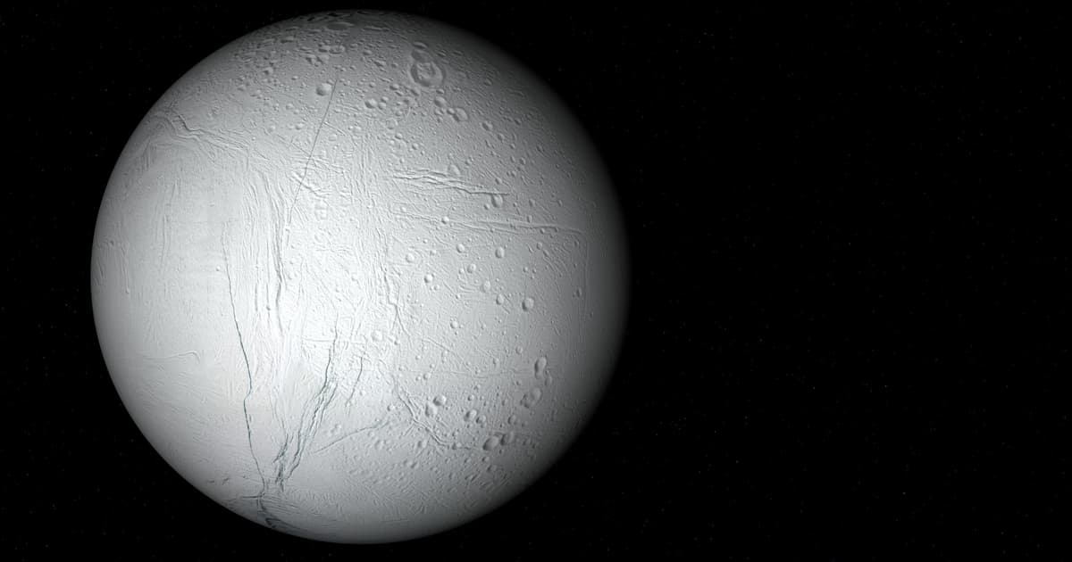 Enceladus, a Tiny Saturnian Moon only About 500 Kilometres Wide, Is Actively Venting Water Vapour and Ice Grains Into Space From a Salty Ocean Hidden Beneath Its Crust — and Modelling Suggests that Ocean May Have Remained Warm and Chemically Active for Geological Timescales, Perhaps Long Enough for Life to Have Had a Chance to Emerge.