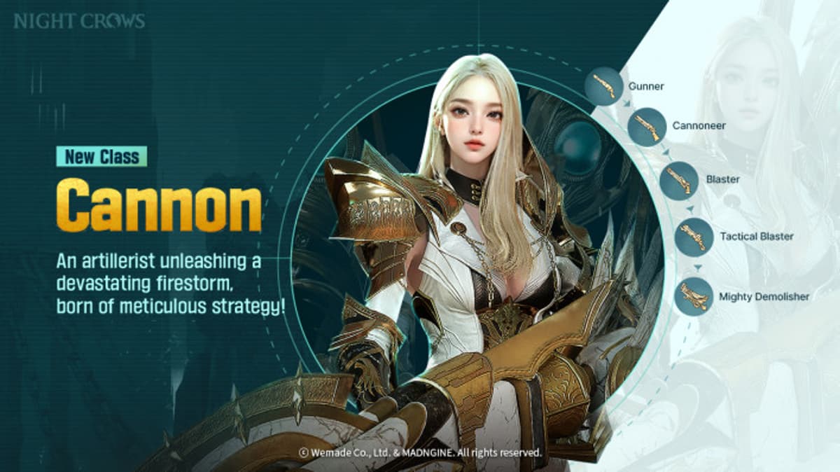 NIGHT CROWS Reveals New Cannon Class With Long-Range Combat and Battlefield Control