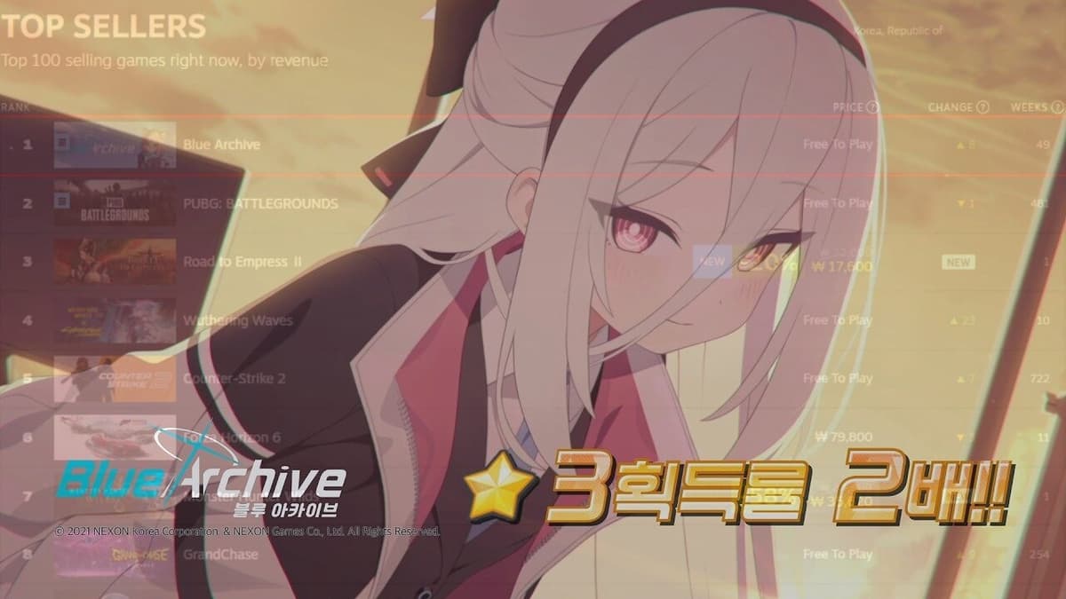 The 'Key' Factor? Blue Archive Hits No. 1 in Domestic Steam Sales