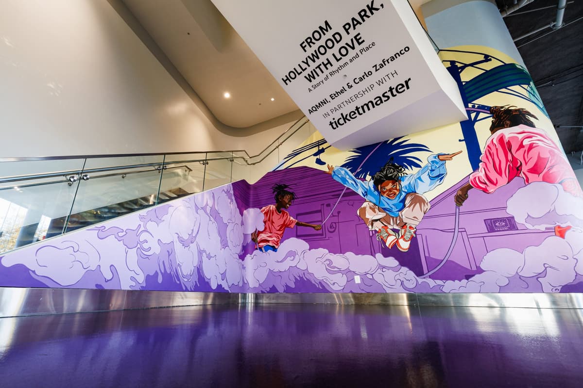 YouTube Theater Celebrates Fifth Anniversary With Mural Titled ‘From Hollywood Park, With Love’