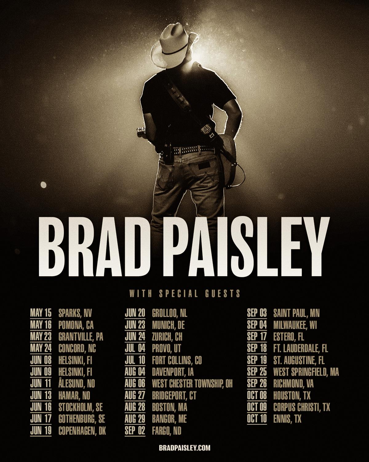 Brad Paisley Releases New Tour Dates And Music