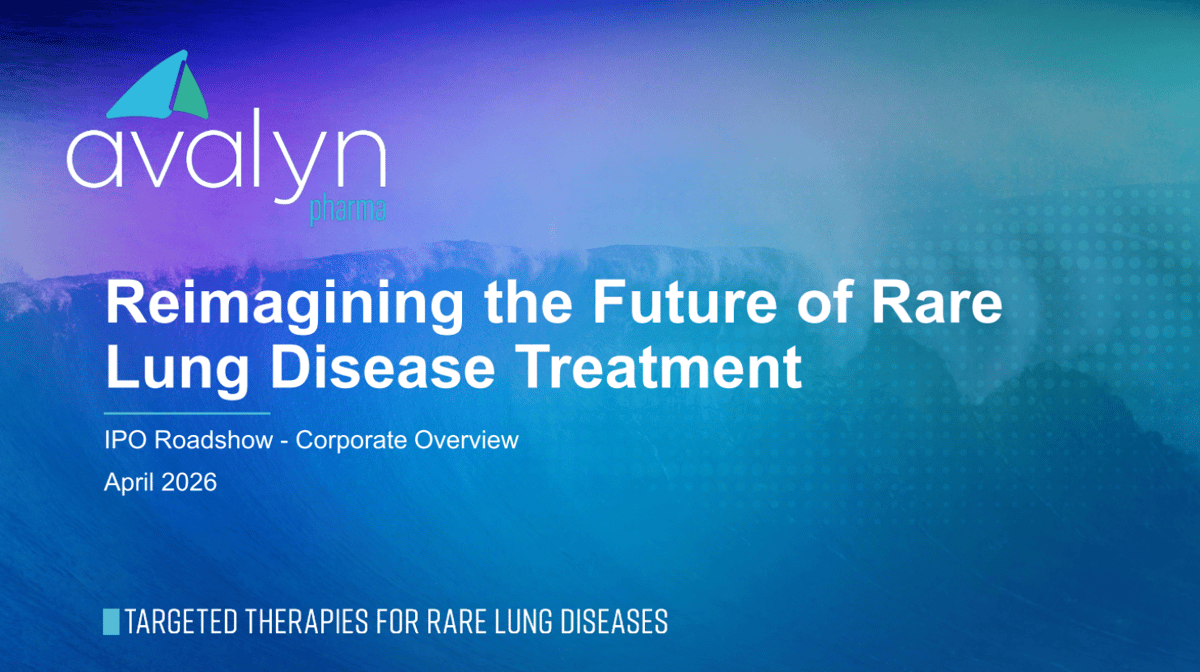 Avalyn Pharma (AVLN) IPO Deck