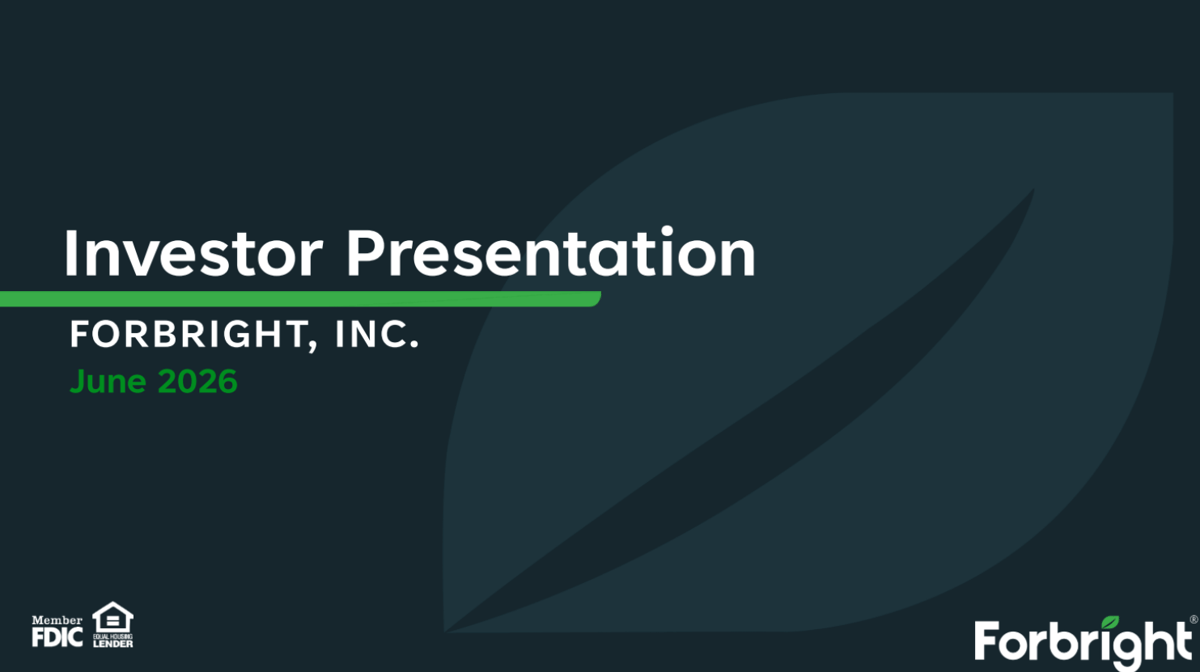 Forbright (FRBT) IPO Deck
