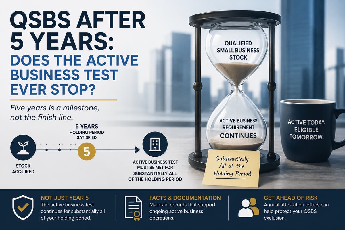 QSBS After 5 Years: Does the Active Business Test Ever Stop?