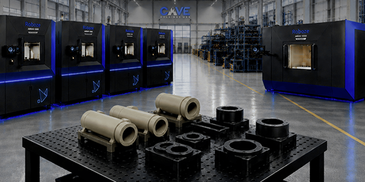 Cave Holdings Expands Fleet of ROBOZE 3D Printers with Installation of ARGO 1000 HYPERMELT Machine