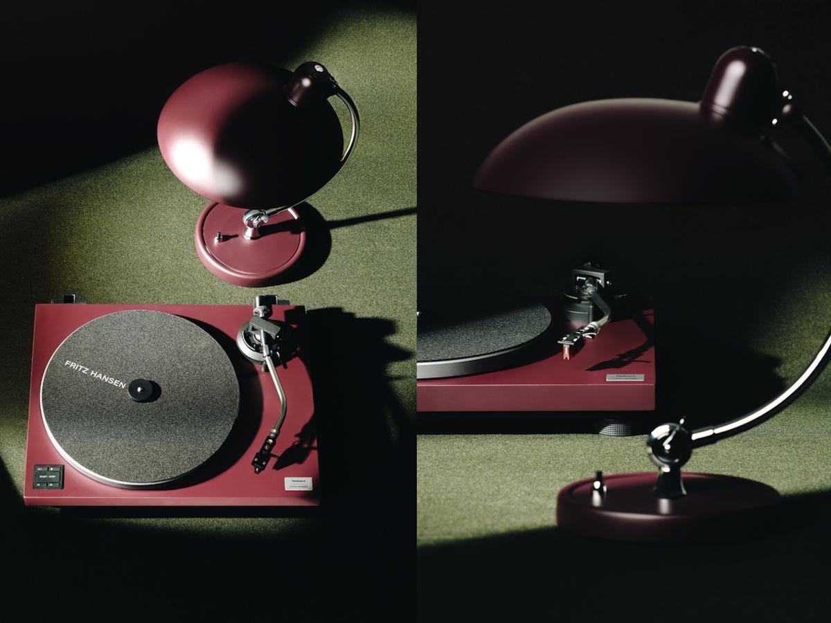 Technics and Fritz Hansen Just Dropped a 300-Unit Burgundy Turntable, and It Ships with a Bauhaus Lamp