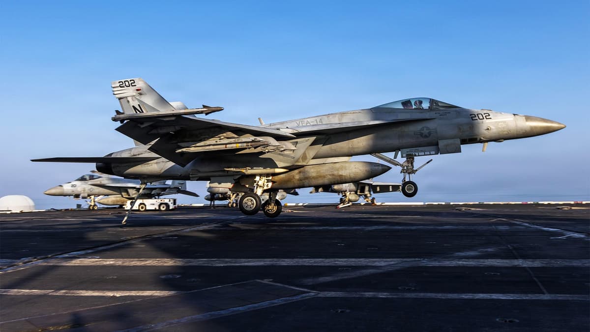 U.S. Navy F/A-18 Super Hornet Disables Iranian-Flagged Tanker