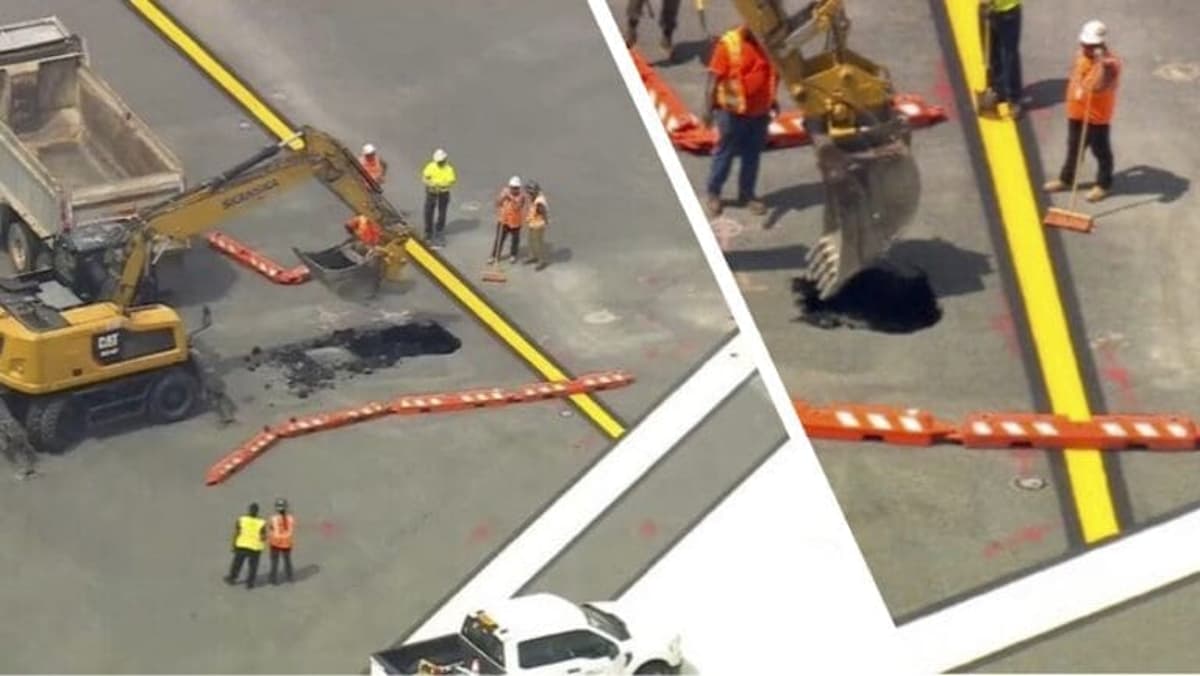 Sinkhole Shuts Down Runway at New York LaGuardia Airport