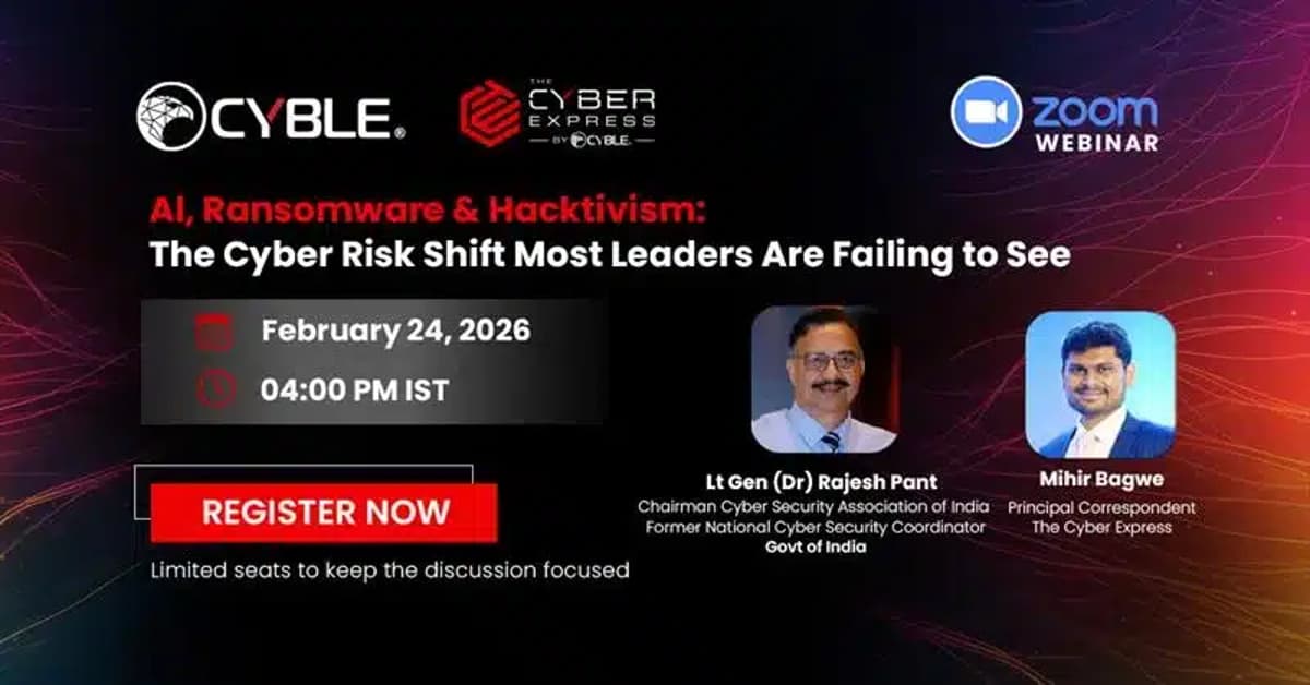 Lt Gen (Dr) Rajesh Pant to Lead Webinar on AI-Driven Cyber Threats — Register Free Now