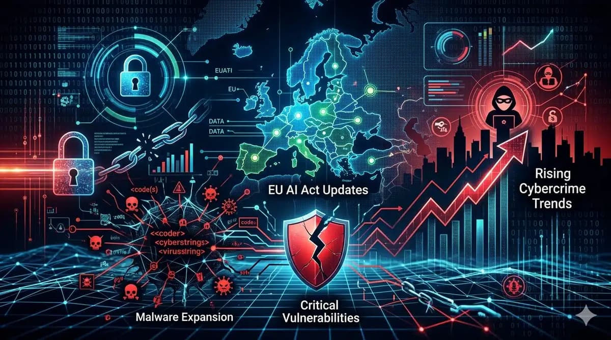 The Cyber Express Weekly Roundup: EU AI Act Updates, Malware Expansion, Critical Vulnerabilities, and Rising Cybercrime Trends