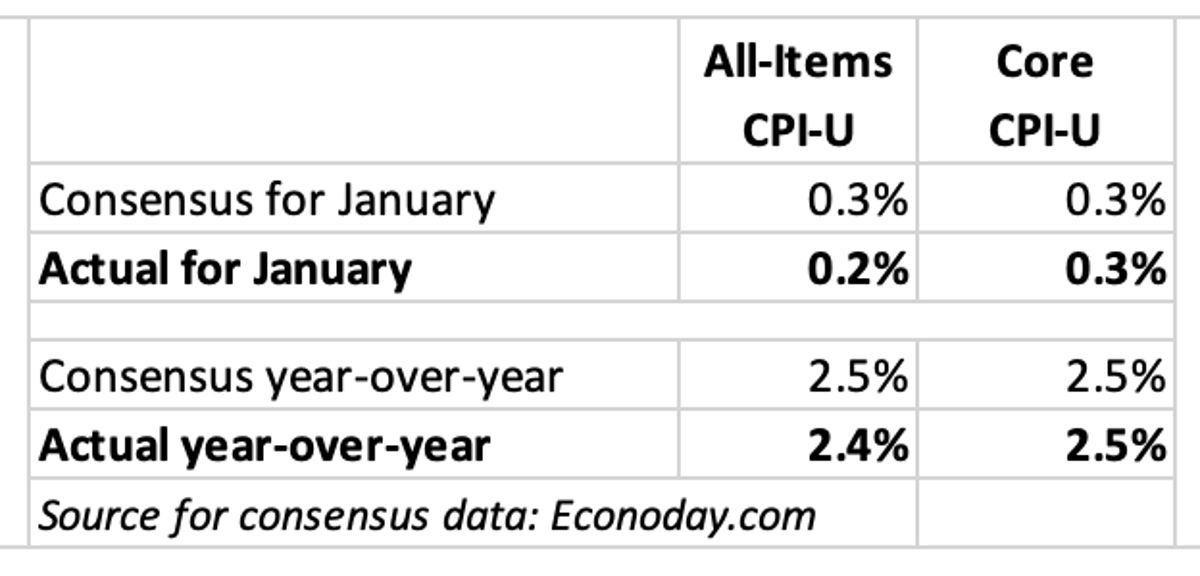 January’s Mild Inflation Report Comes with ‘Qualifications’