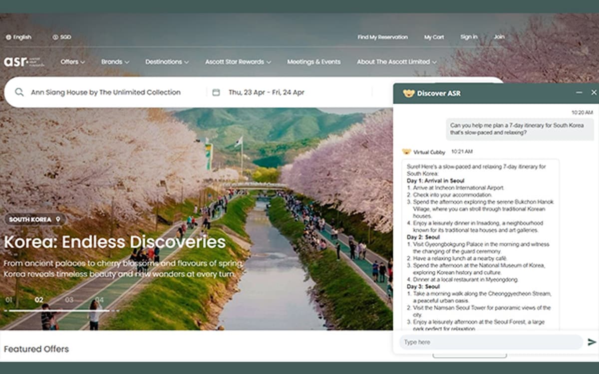 Ascott Advances AI Infrastructure with Focus on Agent-Led Travel