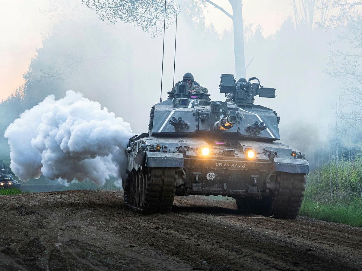 British Battle Tanks on the Russian Border