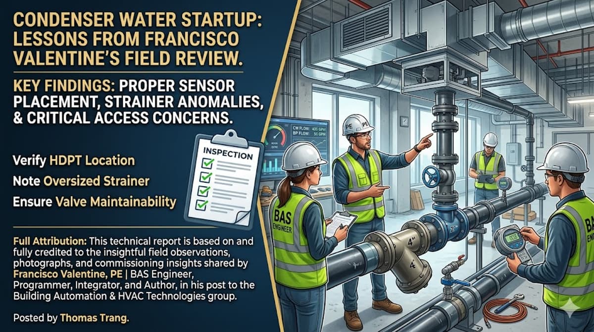 Condenser Water Startup Lessons From Francisco Valentine’s Field Review