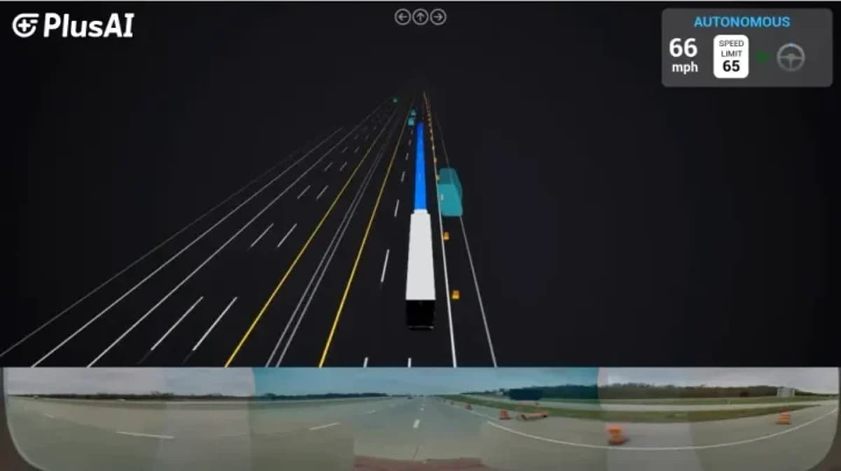 SuperDrive 6.0 From PlusAI Enables Night Driving and Construction Zone Handling