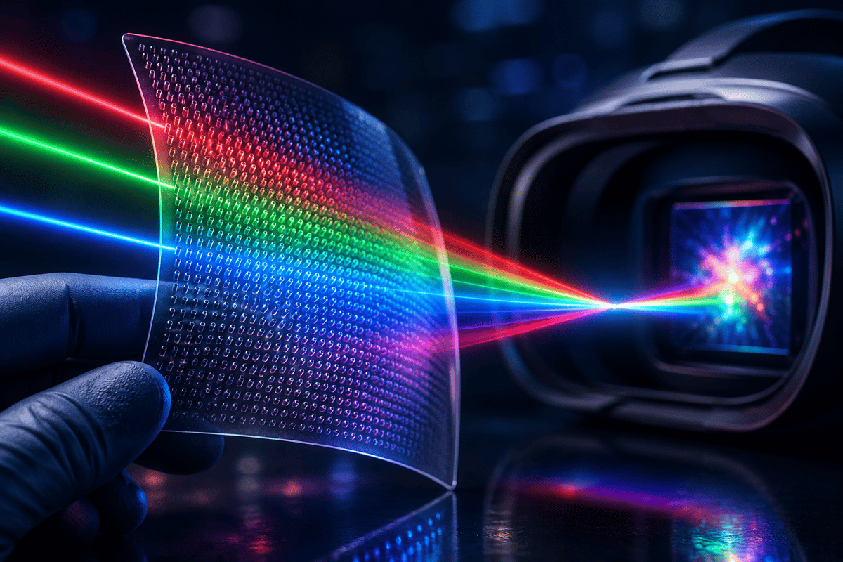 Printable 3D Metalenses Bring Full-Colour VR Displays Closer to Scalable Nanomanufacturing
