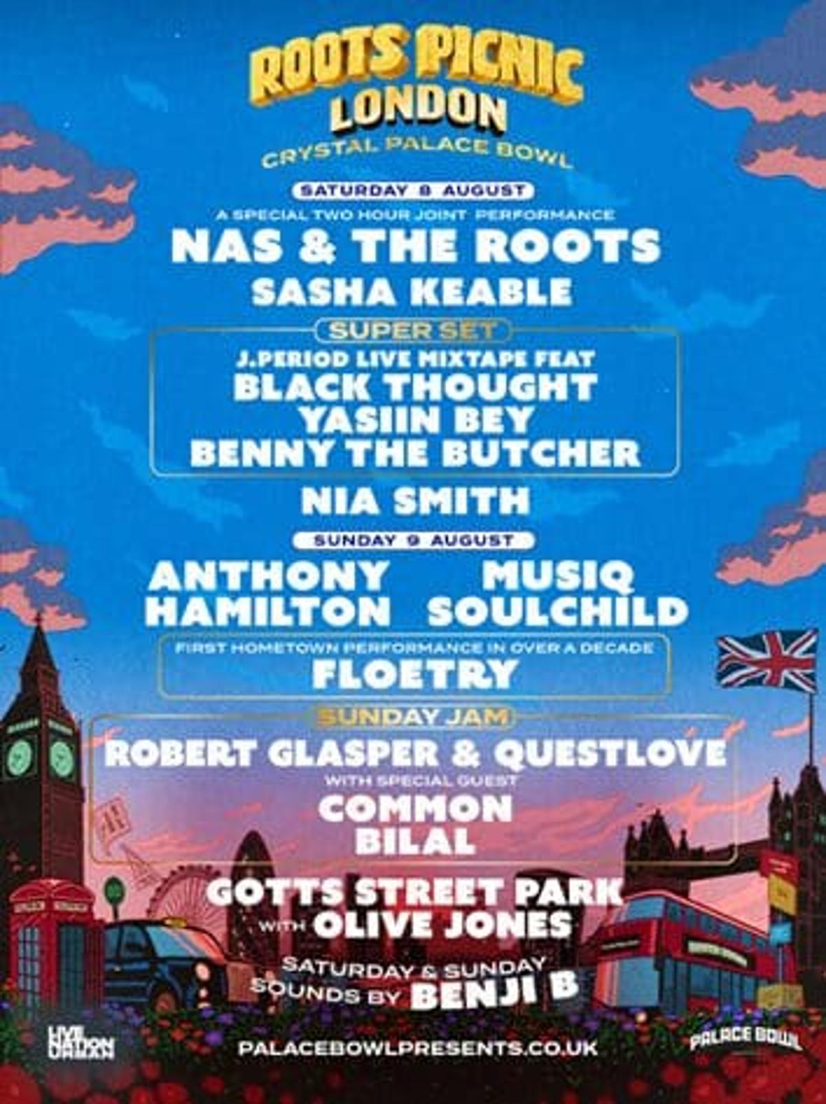 Nas, Robert Glasper & Questlove Headline Roots Picnic London 2026