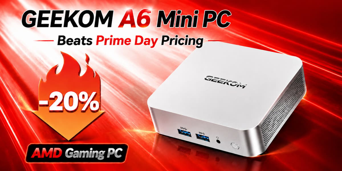 GEEKOM A6 AMD Ryzen 7 6800H Mini PC Is Now Off by 20% for a Limited Time (Sponsored)