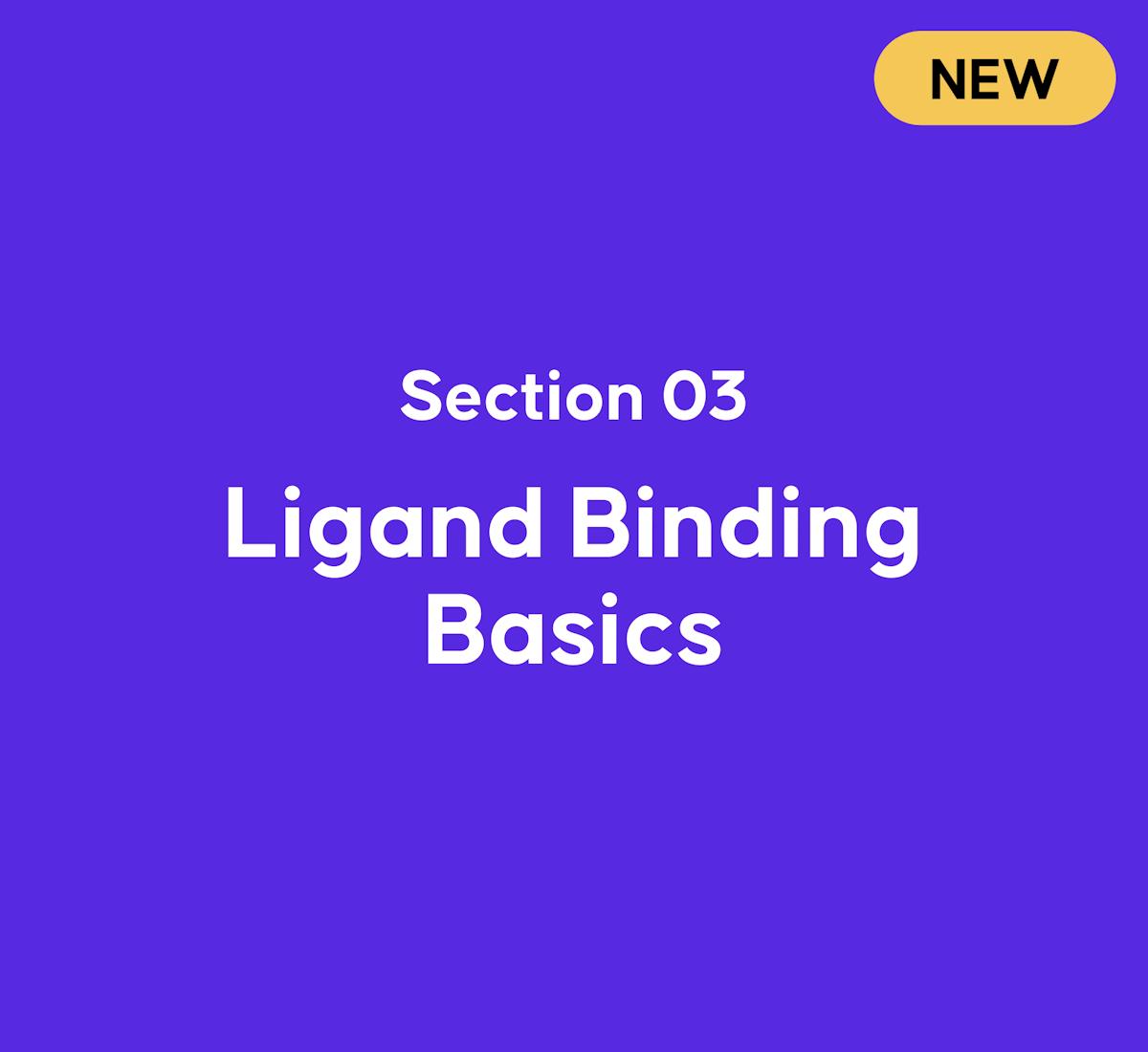 Section 3: Ligand Binding Basics