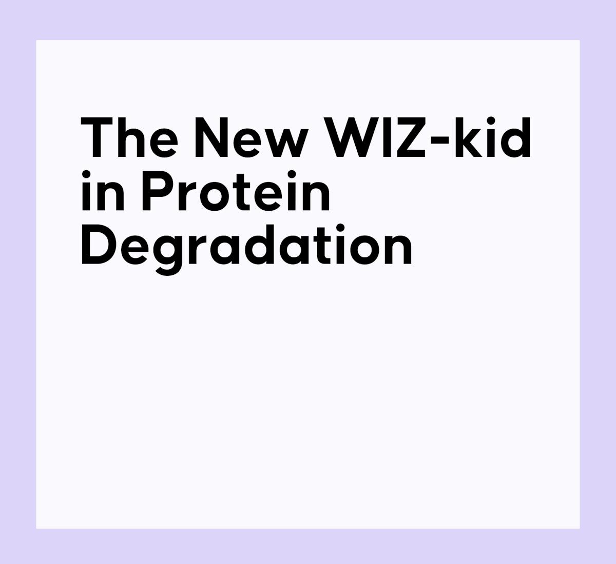 The New WIZ-Kid in Protein Degradation
