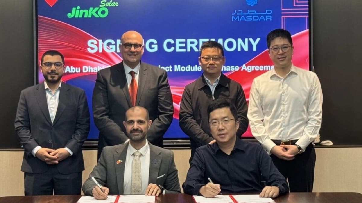 JinkoSolar, Masdar Sign 2GW PV Module Supply Agreement for RTC Project