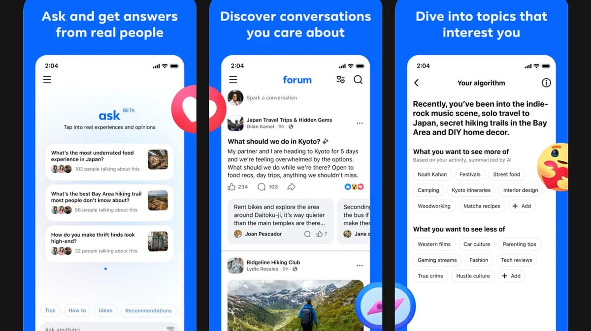 Meta Quietly Released a New Reddit-Like App Called Forum