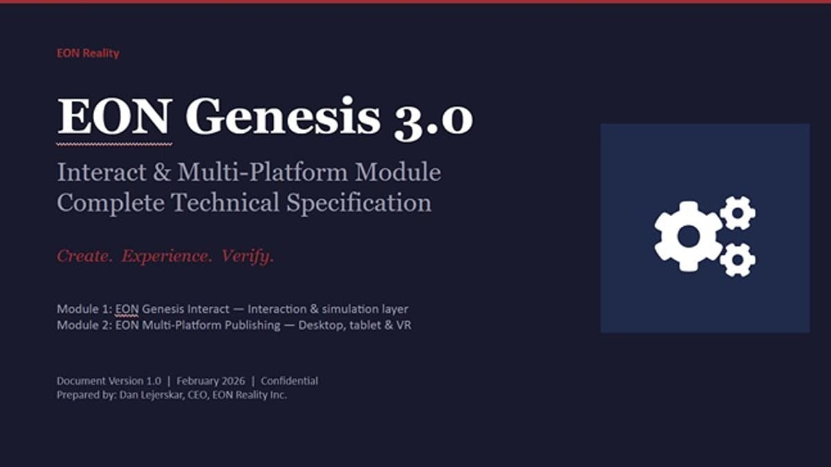 EON Reality Launches Genesis 3.0 Training Platform