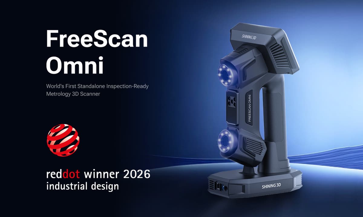 SHINING 3D’s FreeScan Omni Receives Red Dot Award 2026 Recognition