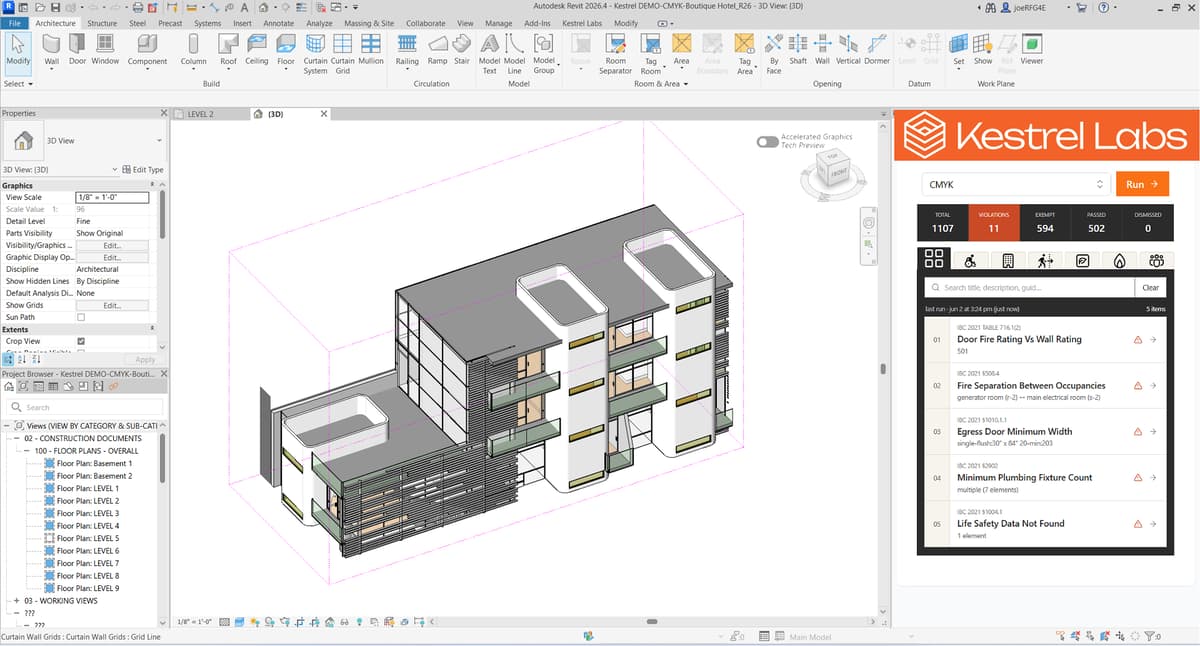 Kestrel Labs Launches Revit-Based Code Compliance Platform