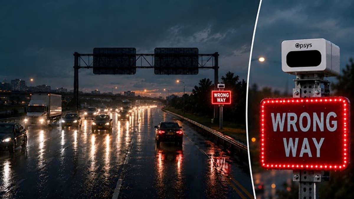 Opsys Launches Real-Time LiDAR Wrong-Way Detection System