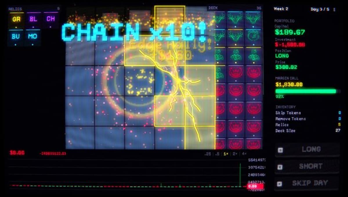 Prepare to Rig the Market in SlotsNStocks, a Deckbuilding Slot Machine Roguelike