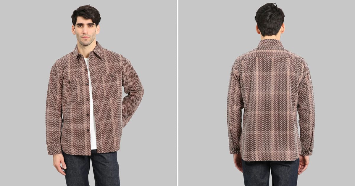 Persimmon Presence: Studio D’Artisan’s Kakishibu Noragi Sashiko Shirt