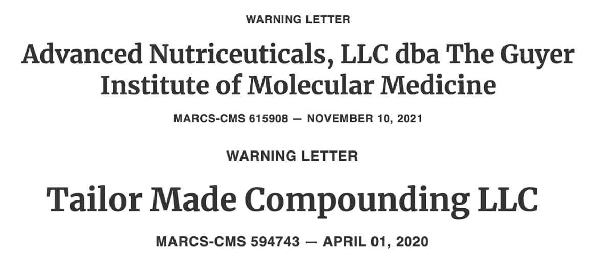 The FDA & Compounding Pharmacy Telehealth Connections on Pop Peptides