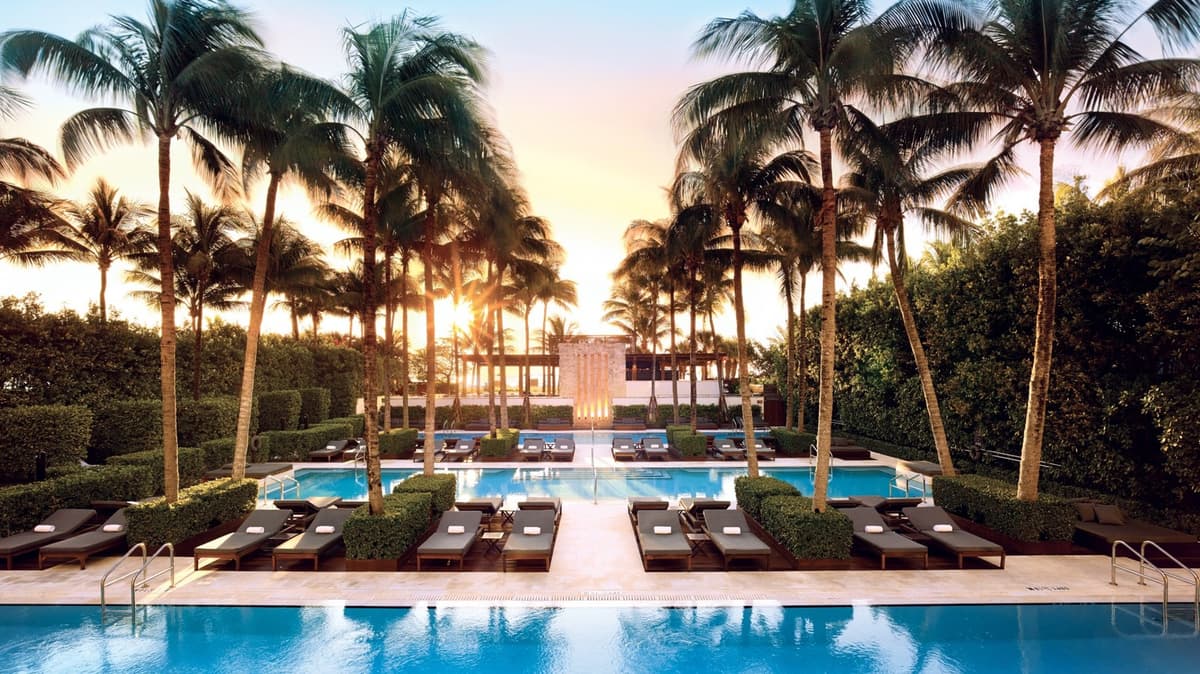 Nestled On Florida's Coast Is A Scenic Miami Beach Resort With Serene Pools And World-Class Dining