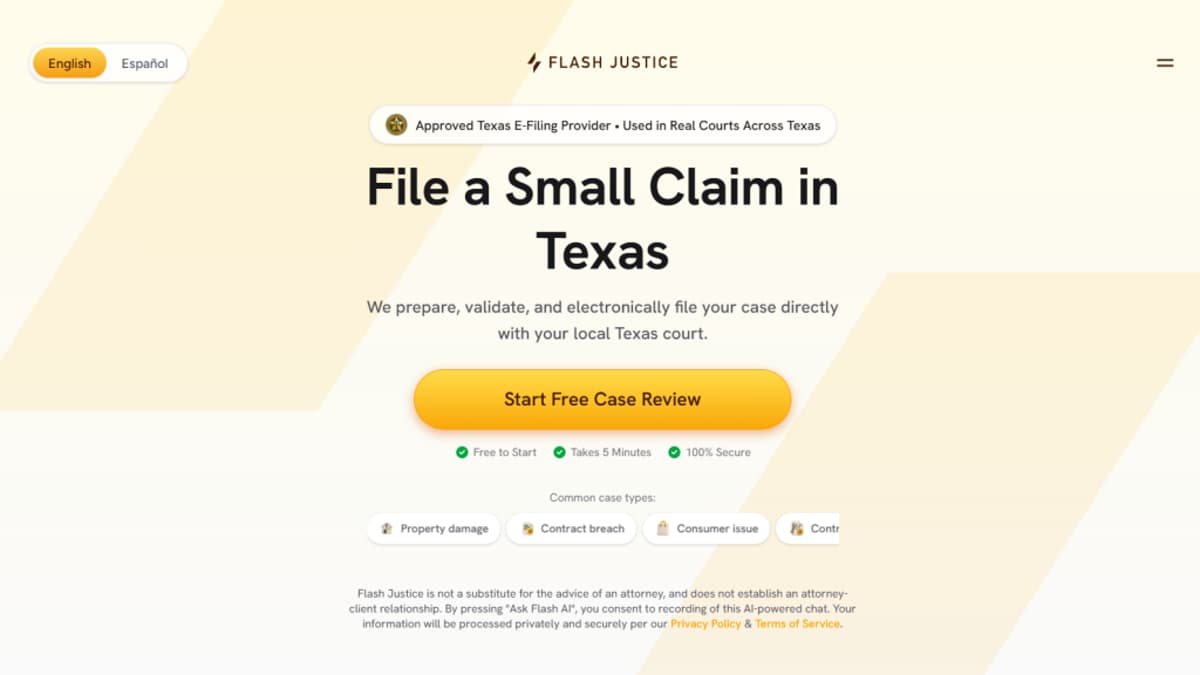 Flash Justice Aims to Take Small-Claims Plaintiffs Not Just to the Form, But All the Way Through Filing
