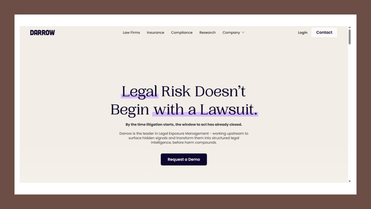 Darrow, the ‘AI Lab for Legal Risk,’ Launches a Platform to Let Plaintiffs’ Firms Manage Litigation Like an Investment Portfolio