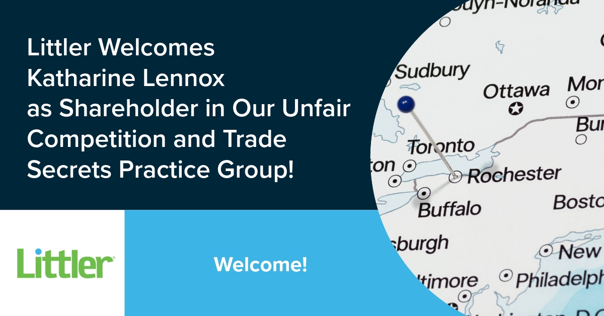 Littler Welcomes Katharine Lennox as Shareholder in Rochester