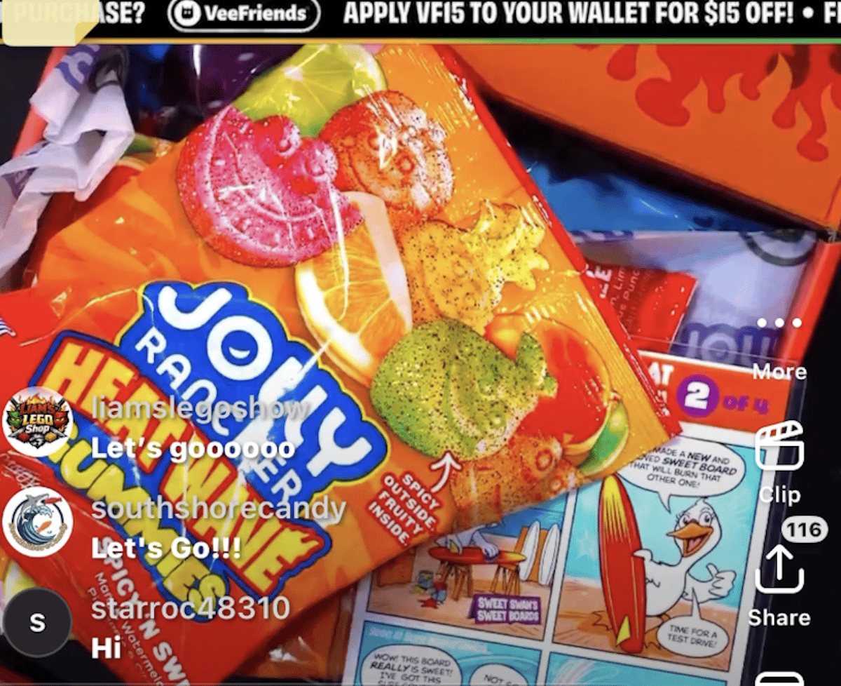 From Lollipops to Lobsters, Whatnot Pushes Further Into Selling Food via Livestream Shopping