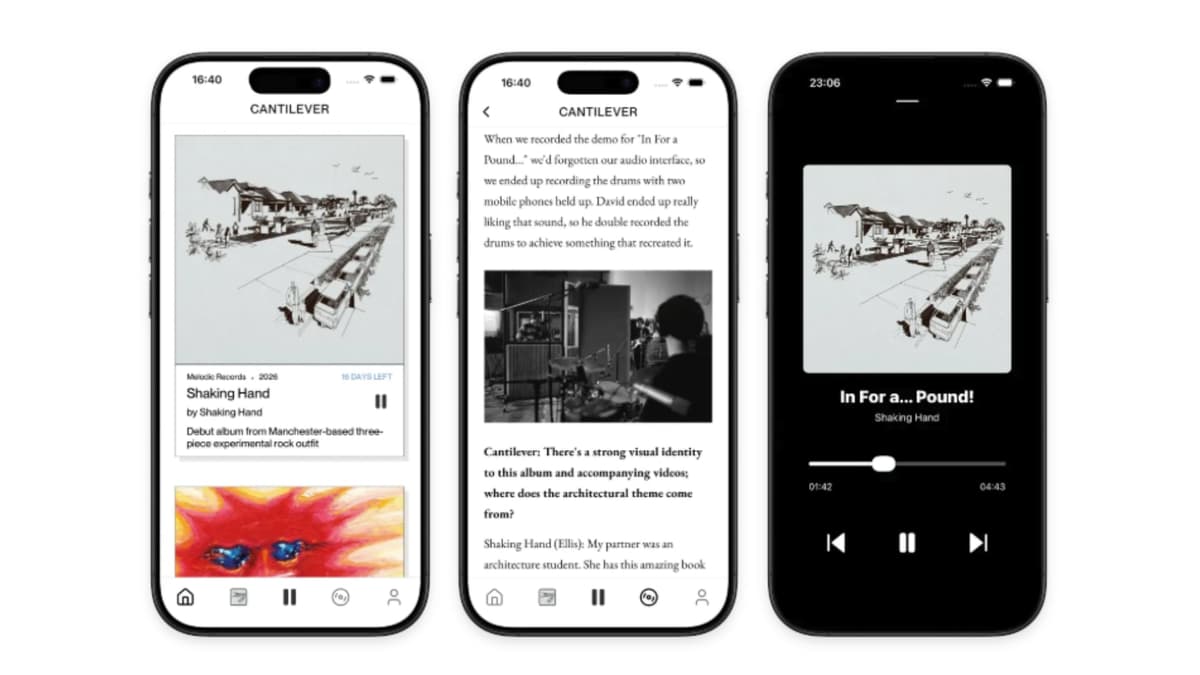Indie Music-Focused Streaming App Cantilever Closes Pre-Seed Round Backed by Labels Including Domino, Ninja Tune and Sub Pop